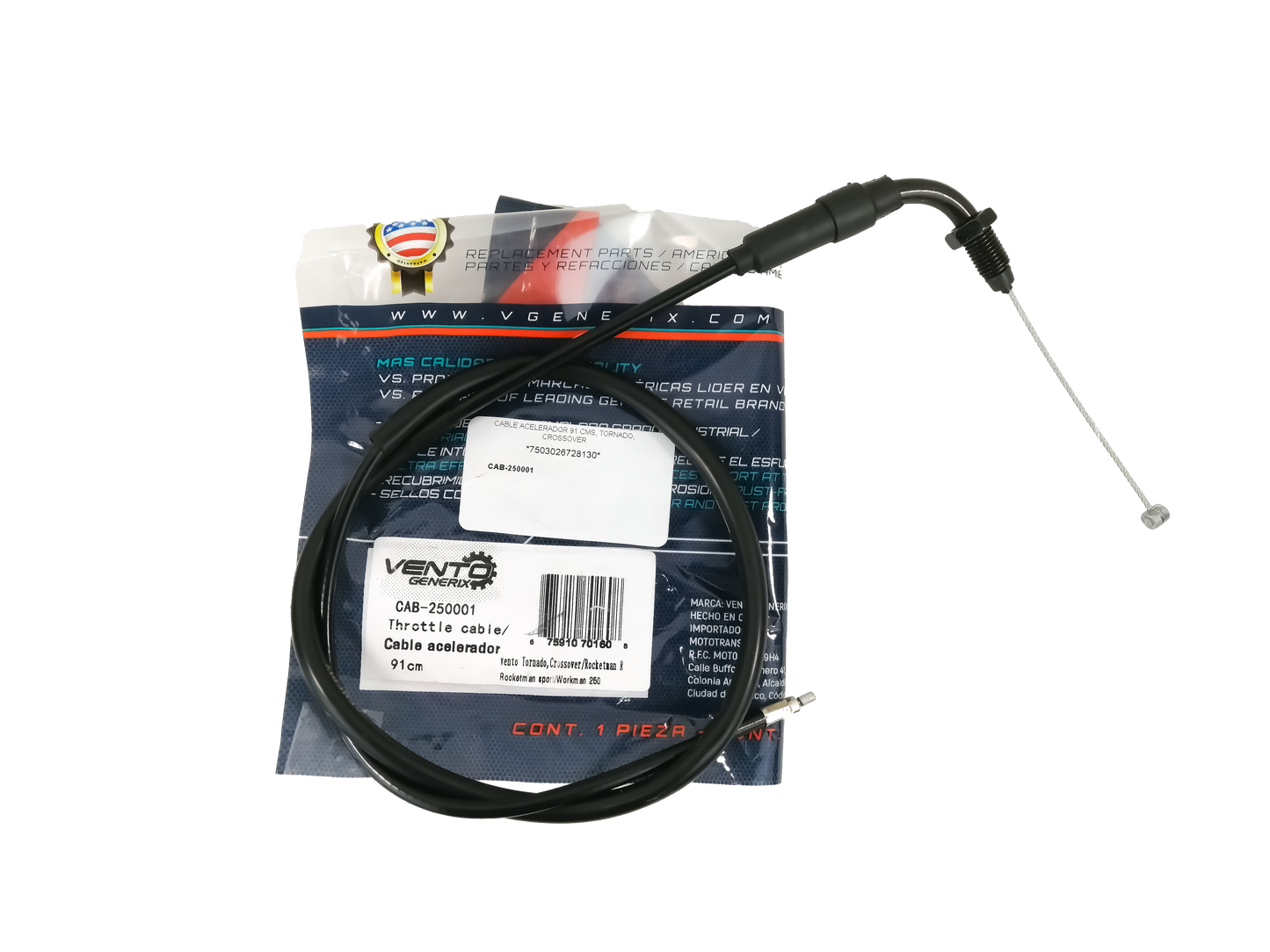CABLE ACELERADOR 91 CMS, TORNADO, CROSSOVER