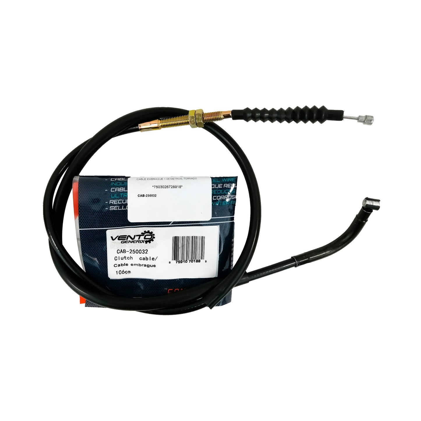 CABLE EMBRAGUE 1.06 METROS, TORNADO