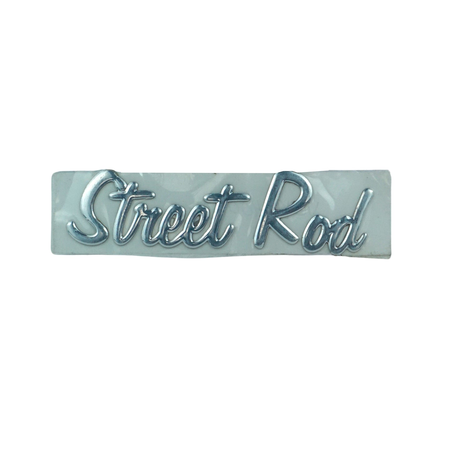 STICKER 3D "STREET ROD" PLATA EN EL GUARDABARROS DELANTERO, SCOOTER ROJO/NEGRO STREETROD 150