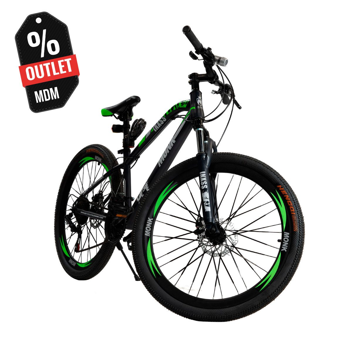 BICICLETA INXSS C/SUSP-DEL R26 21V NEG/VDE