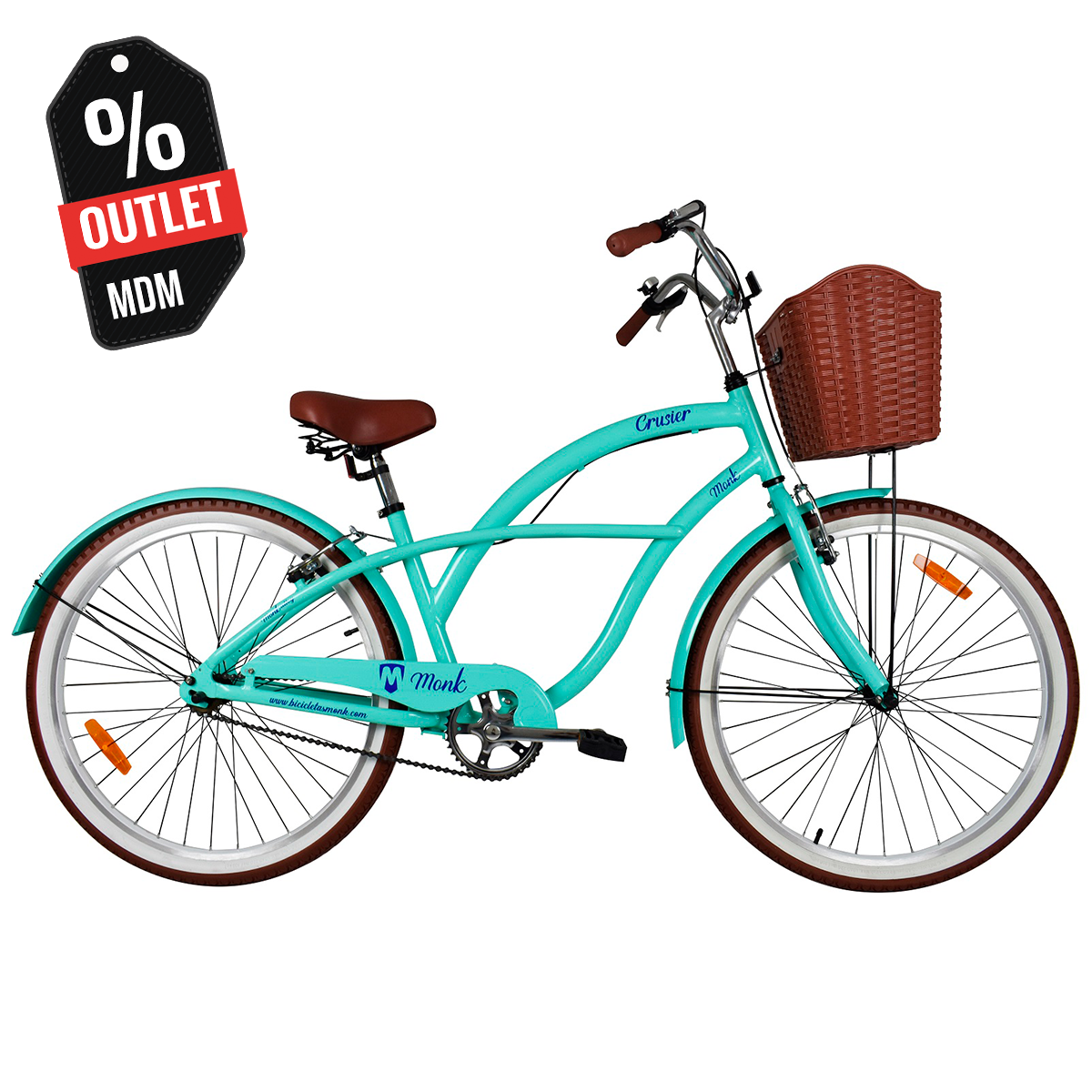 BICICLETA CRUSIER MONK ALU R26 1V AQU