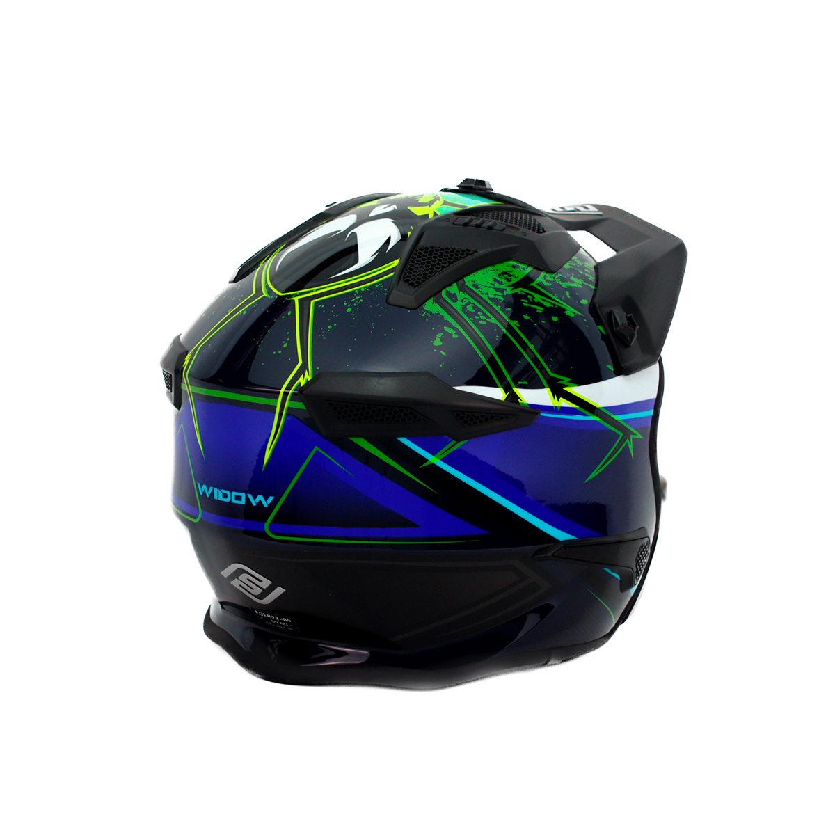 CASCO FASEED FS-726X ABIERTO 3/4 JET TROOPER WIDOW AZUL/AMARILLO L