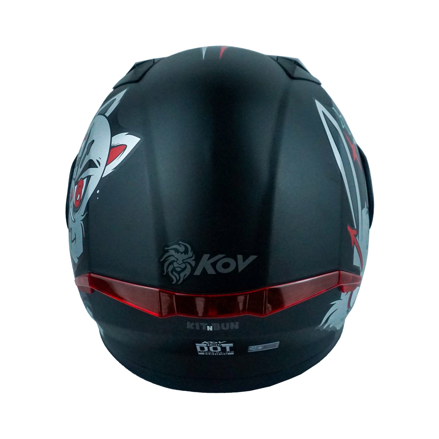 CASCO KOV FURIA KIT N BUN ROJO XL