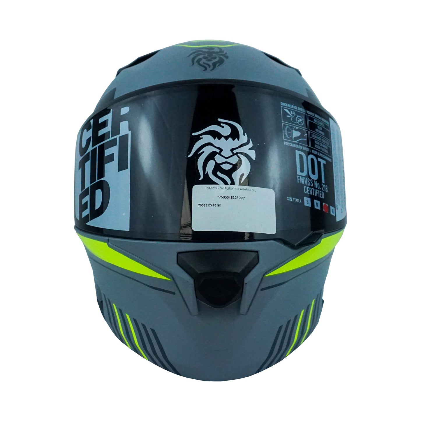 CASCO KOV FURIA RLX AMARILLO L