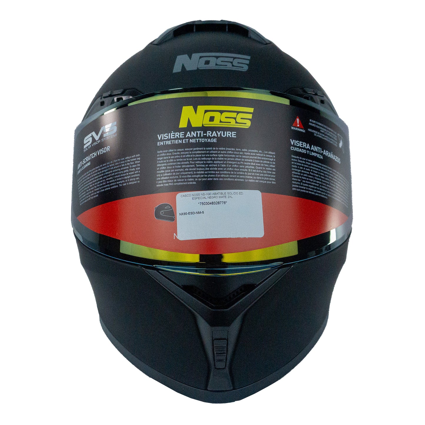 CASCO NOSS NS-X90 ABATIBLE SOLIDO ED. ESPECIAL NEGRO MATE 2XL