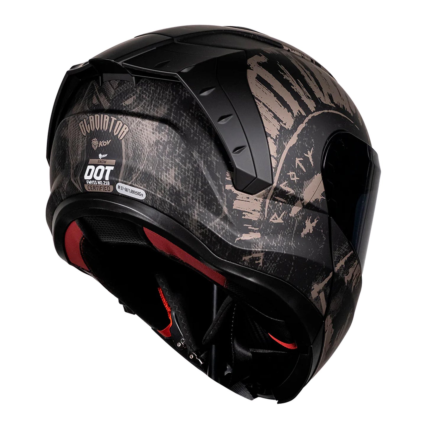 CASCO KOV SNOW GLADIATOR NEGRO MATE XL