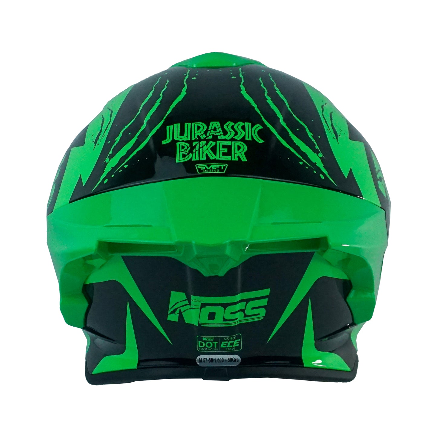 CASCO NOSS NS-801 JURASSIC BIKE VERDE/NEGRO M