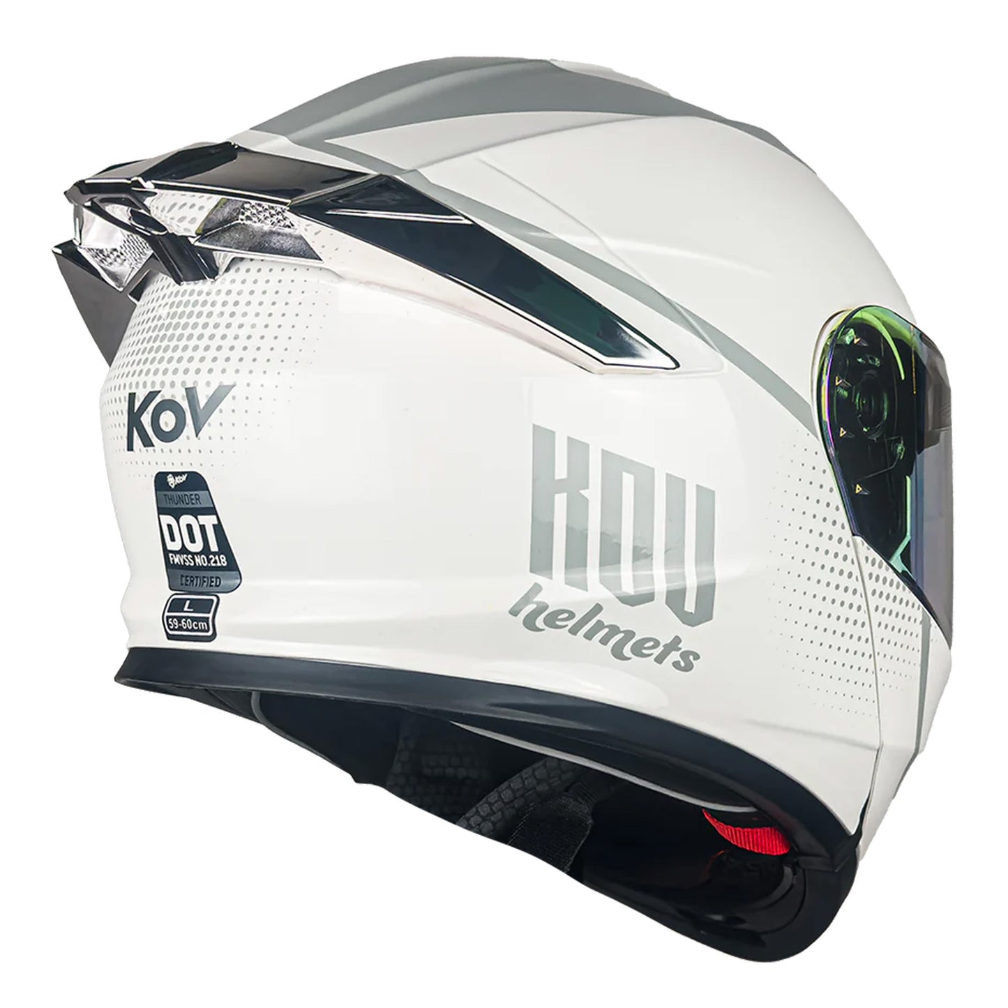 CASCO KOV THUNDER WAVES BLANCO XL