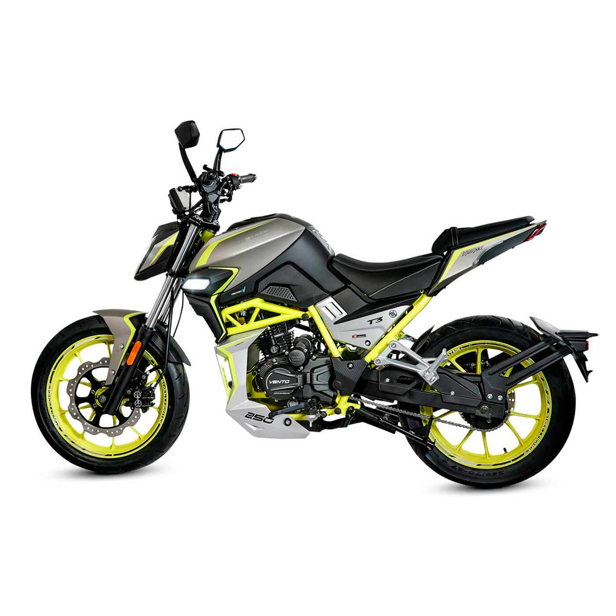 MOTOCICLETA VENTO NITROX T3 250 GRIS/AMARILLO 2026