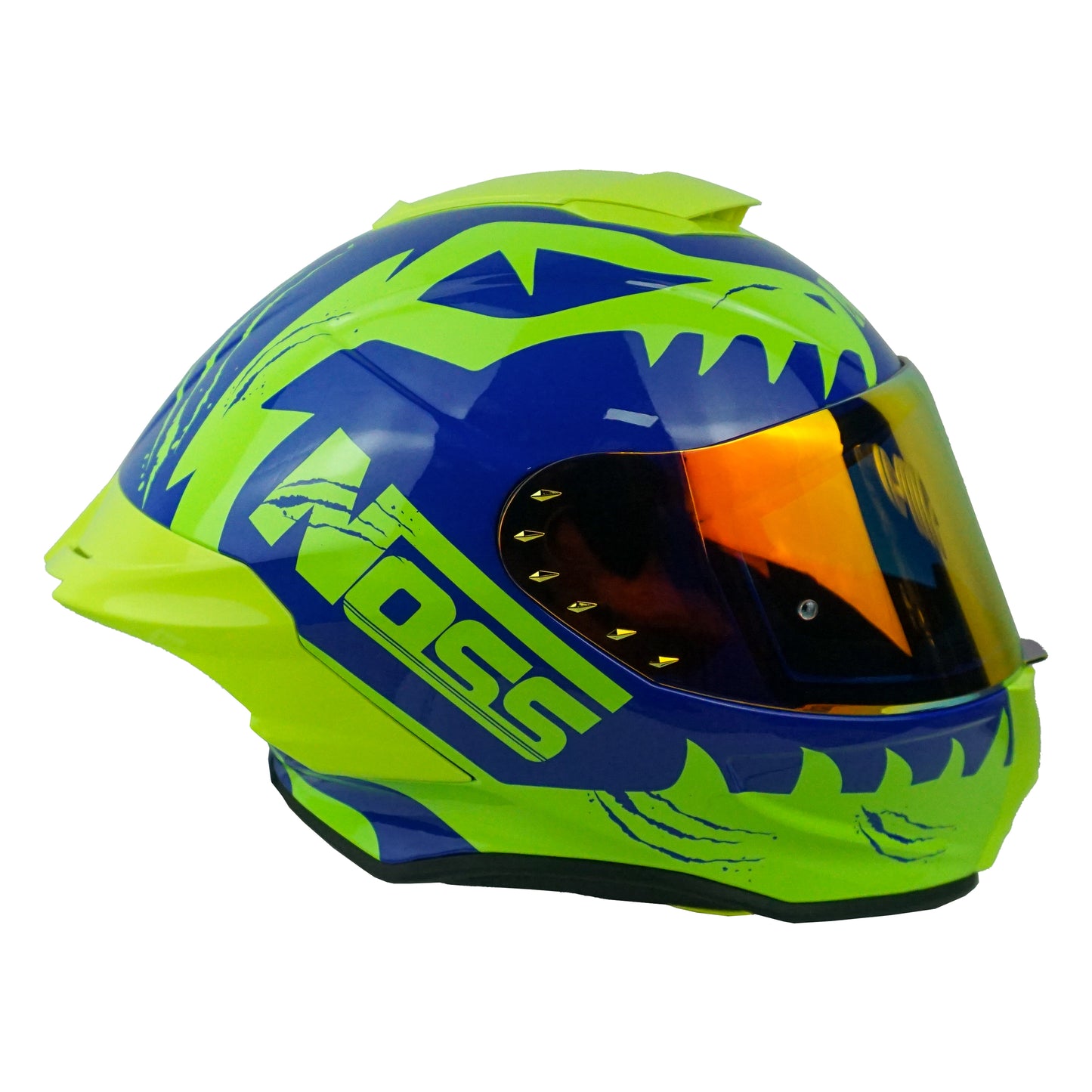 CASCO NOSS NS-801 CERRADO JURASSIC BIKE AZUL / VERDE M