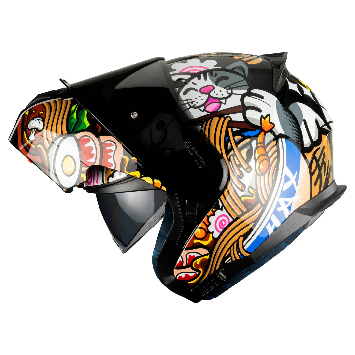 CASCO AMATISTA MANEKI NEKO BLACK BRILLO HAX XXL