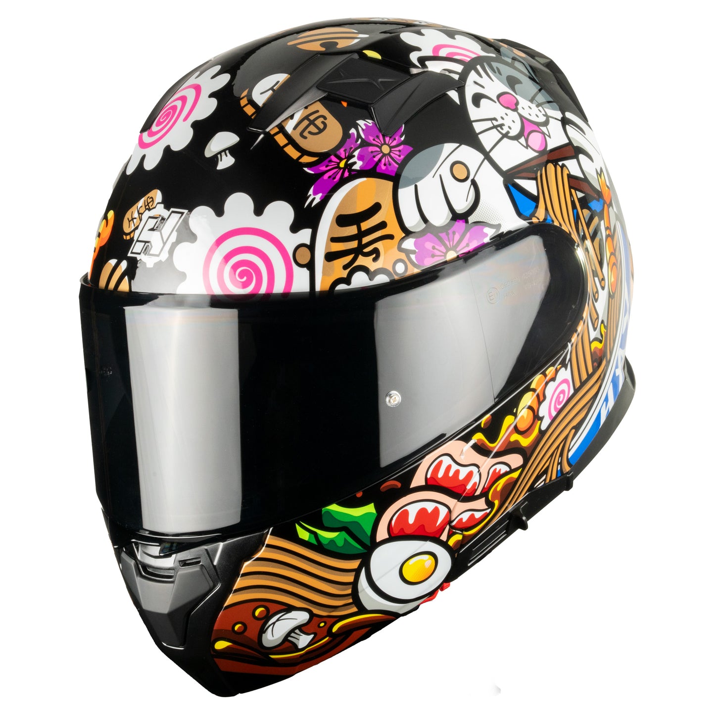 CASCO AMATISTA MANEKI NEKO BLACK BRILLO HAX XXL
