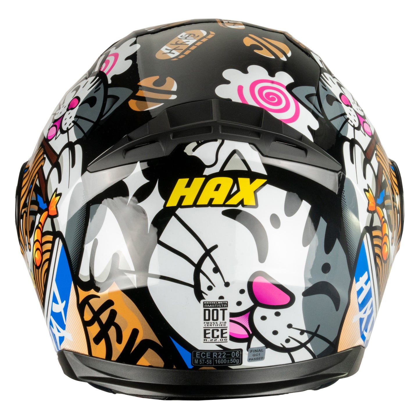 CASCO AMATISTA MANEKI NEKO BLACK BRILLO HAX XXL