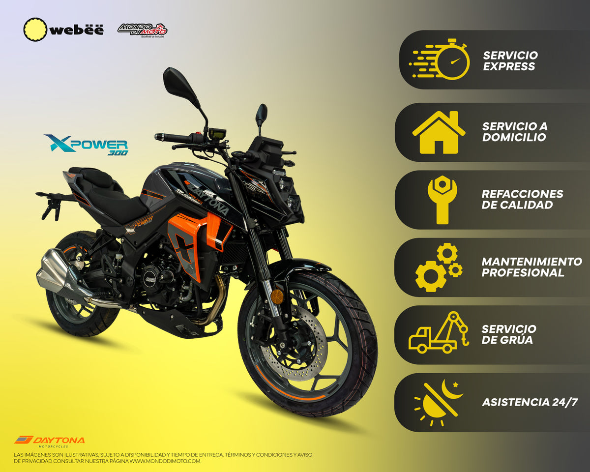 MOTOCICLETA DAYTONA X POWER 300 GRIS NARANJA 2026