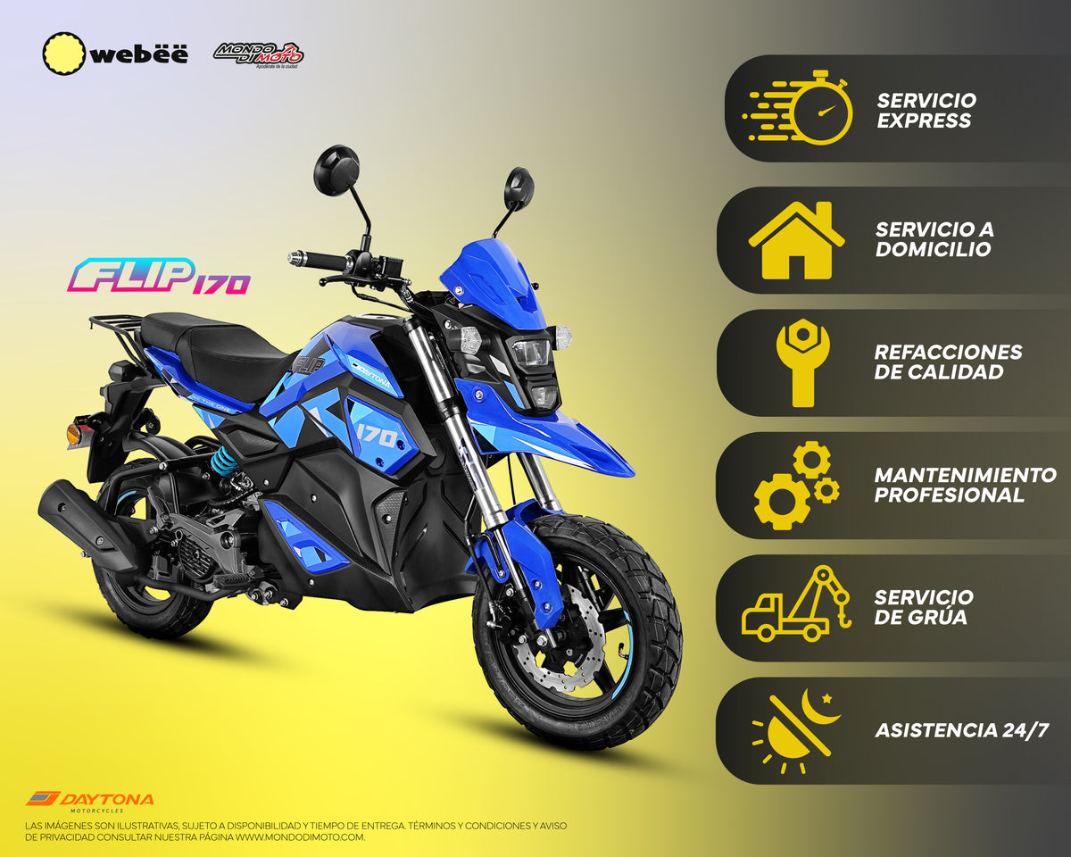 MOTOCICLETA DAYTONA FLIP 170 AZUL 2026