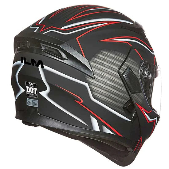 CASCO ABATIBLE ILM 902 RED BLACK XL