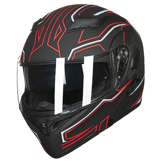 CASCO ABATIBLE ILM 902 RED BLACK M