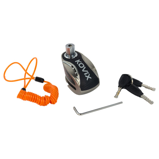 CANDADO DE DISCO CON ALARMA KOVIX KNX10(10MM PIN) ACERO INOXIDABLE
