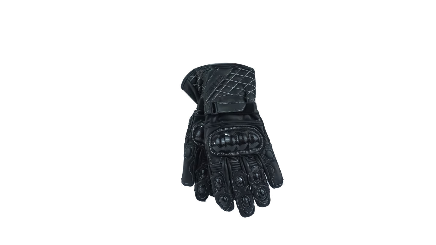 GUANTES LARGOS DE PIEL FASEED LIGHTER FGL-201 NEGRO L