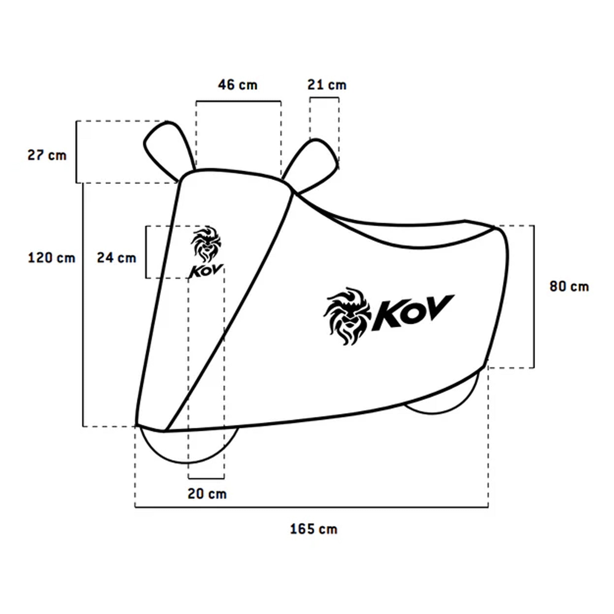 FUNDA PARA MOTOCICLETA NEGRO