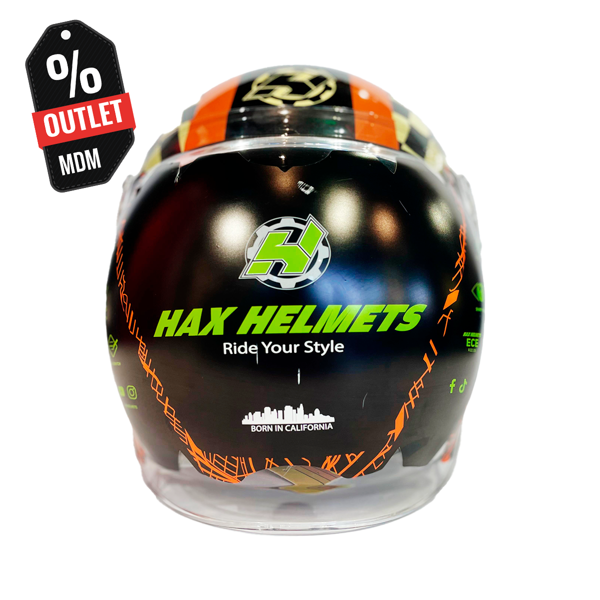 CASCO 3/4 BURBUJA HAX ACE CLUB CARD S