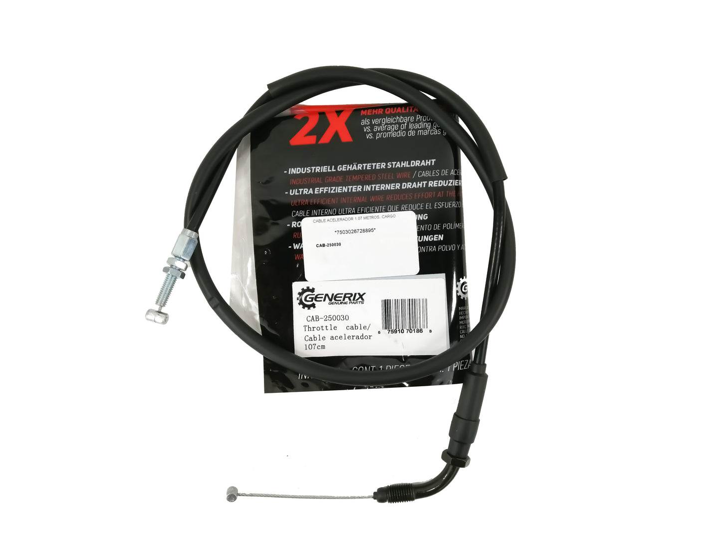 CABLE ACELERADOR 1.07 METROS. CARGO