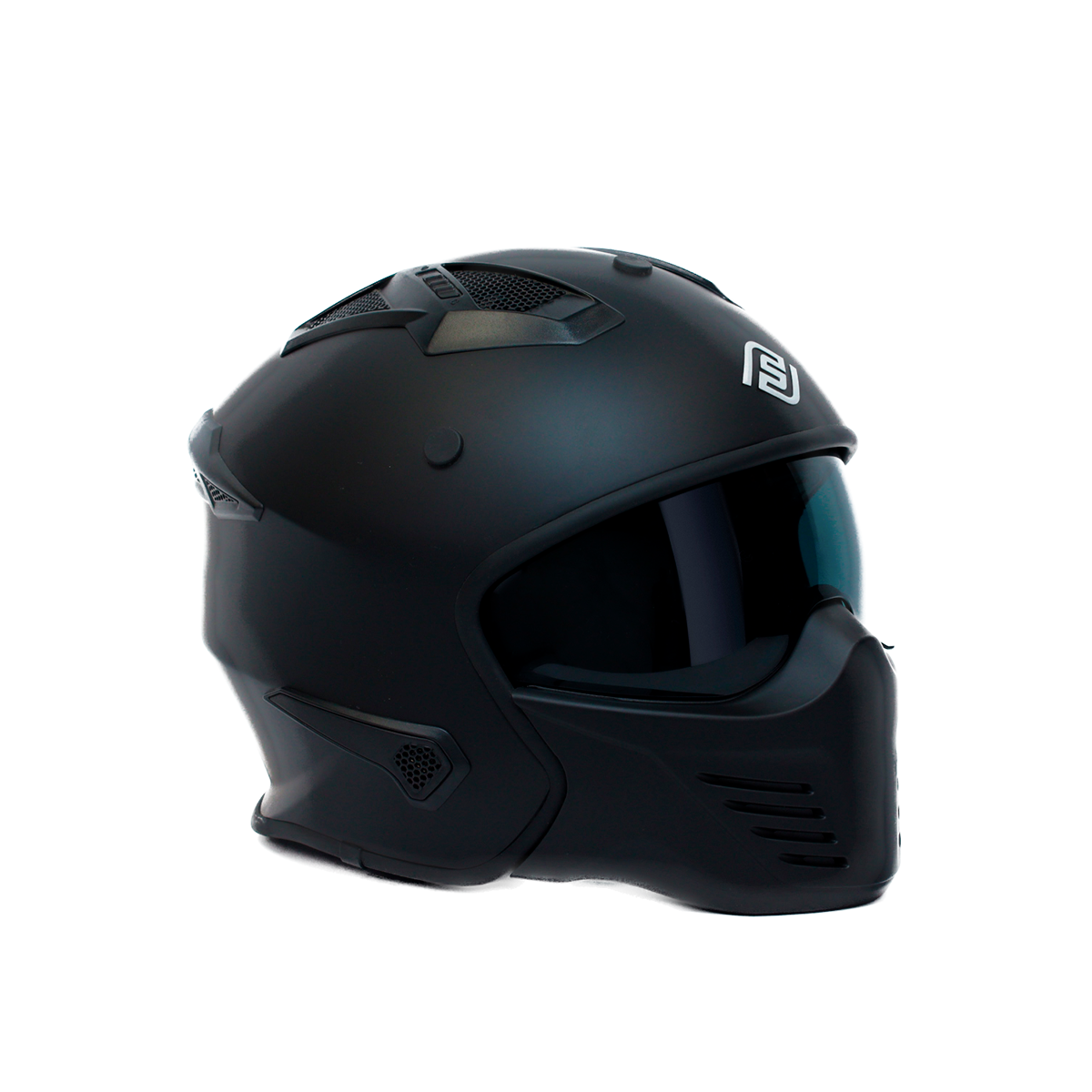 CASCO FASEED FS-726X ABIERTO 3/4 JET TROOPER SOLIDO NEGRO MATE L