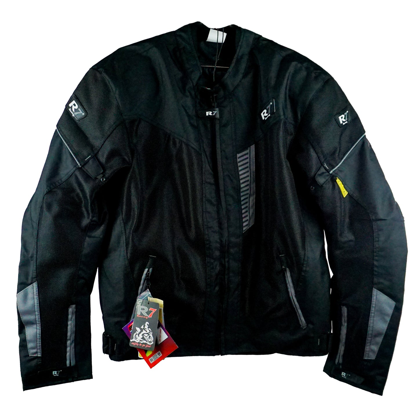 CHAMARRA DEPORTIVA R7 RACING XXL GRIS R7-230 TEXTIL VENTILADO
