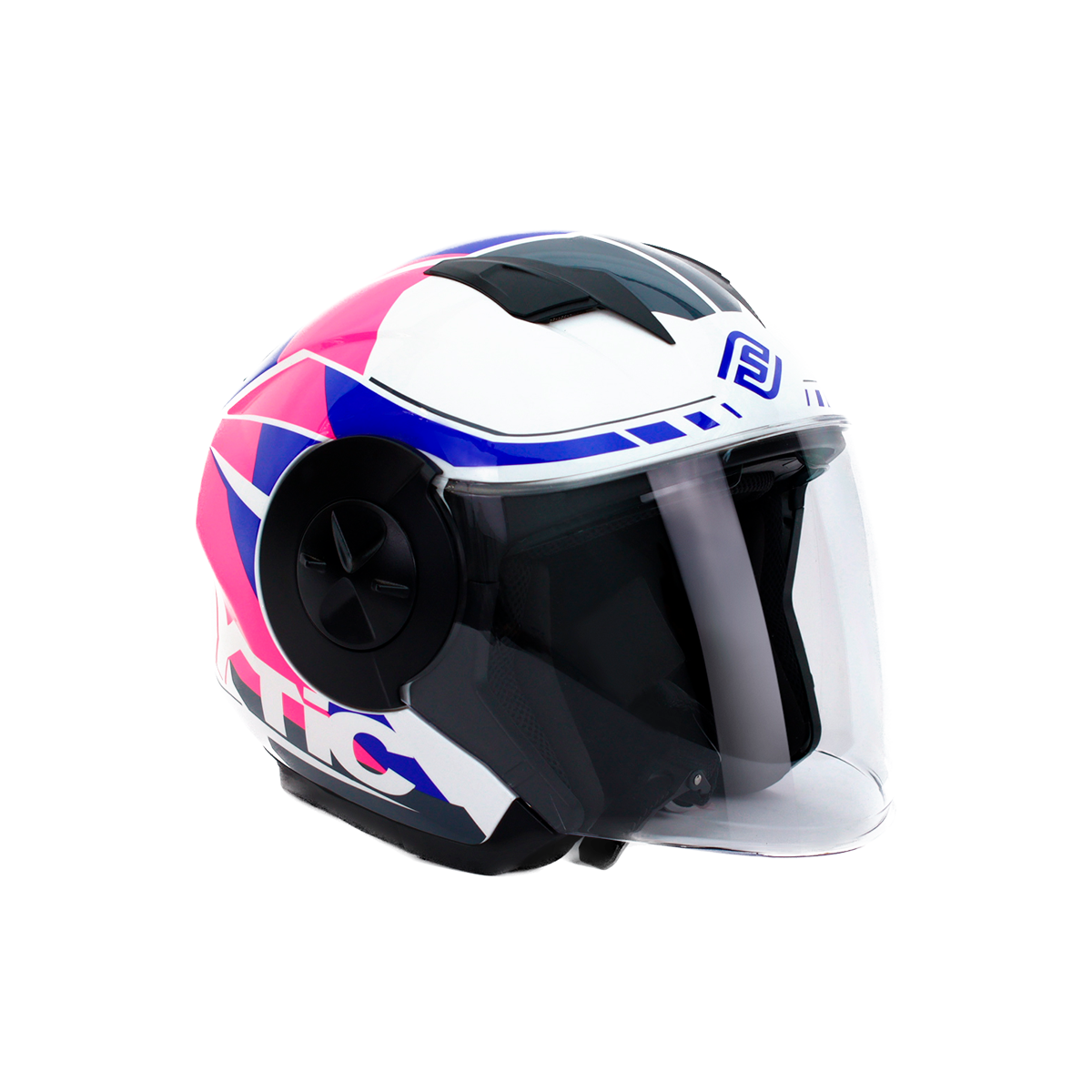 CASCO FASEED FS-735 ABIERTO 3/4 JET CITY PINK/AZUL L