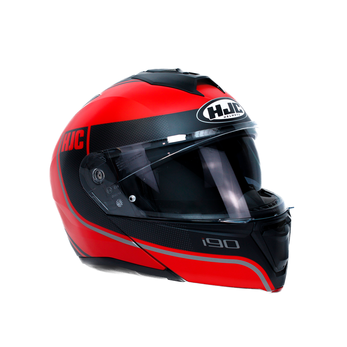 CASCO "HJC" ABATIBLE I90 DAVAN MC1SF ROJO M