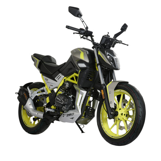 MOTOCICLETA VENTO NITROX T3 250 GRIS/AMARILLO 2025