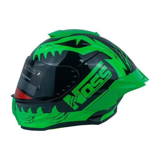 CASCO NOSS NS-801 JURASSIC BIKE VERDE/NEGRO M