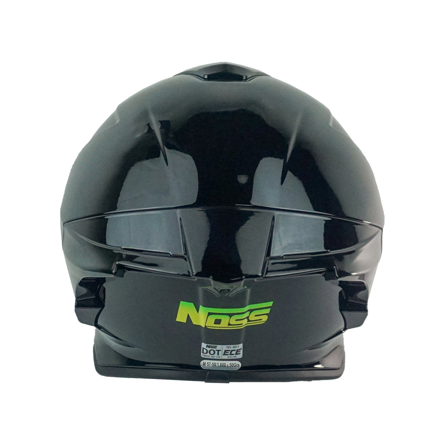 CASCO NOSS NS-801 CERRADO NEGRO VERDE M