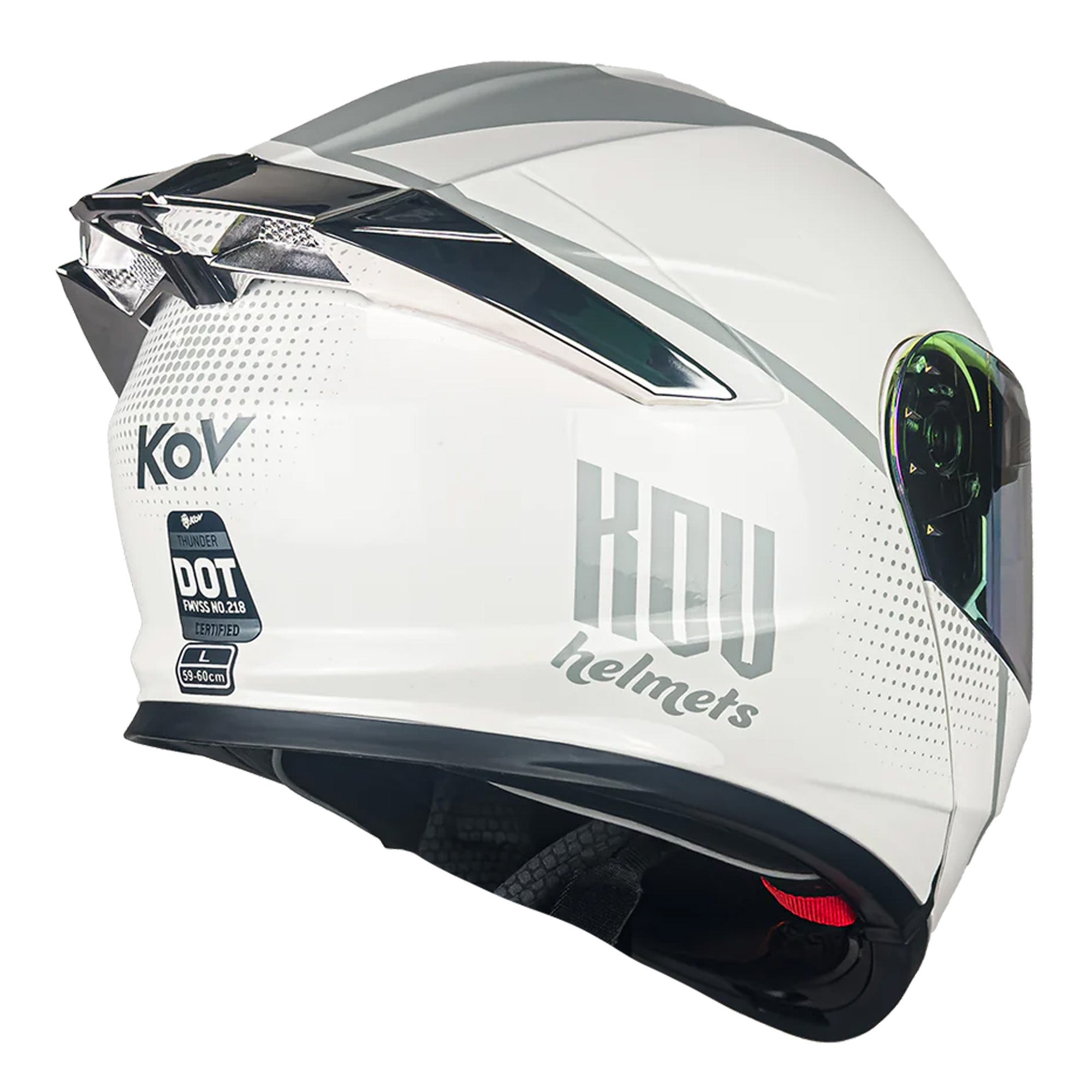 CASCO KOV  THUNDER WAVES BLANCO XXL