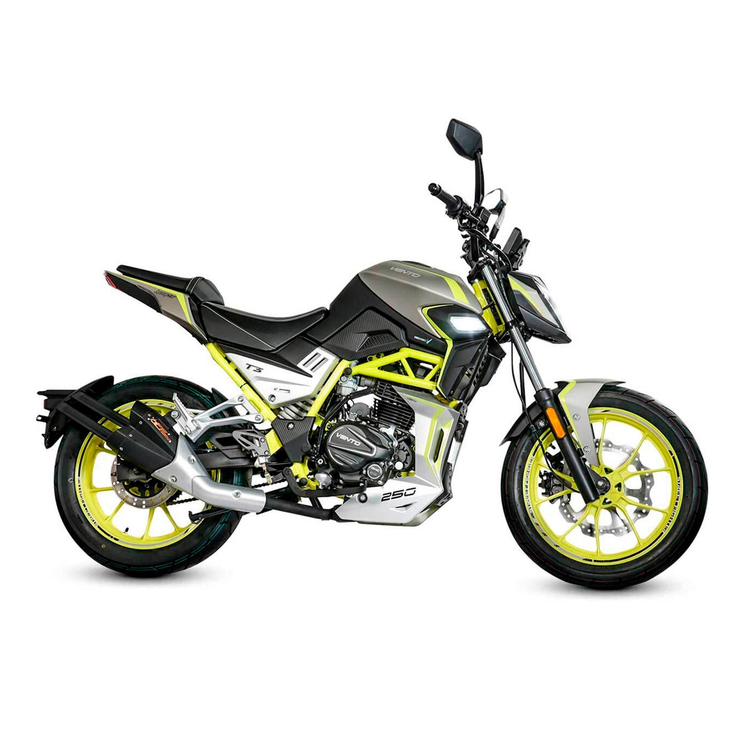 MOTOCICLETA VENTO NITROX T3 250 GRIS/AMARILLO 2026