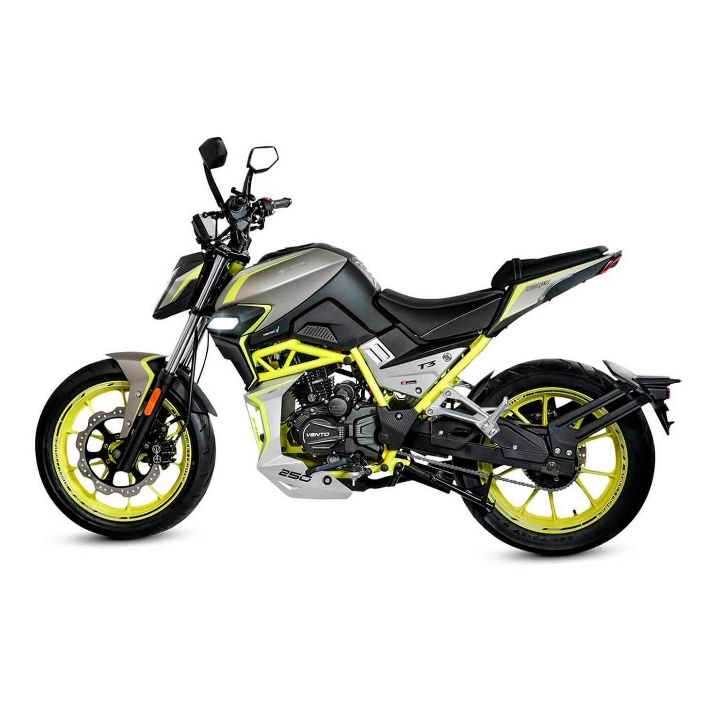 MOTOCICLETA VENTO NITROX T3 250 GRIS/AMARILLO 2026