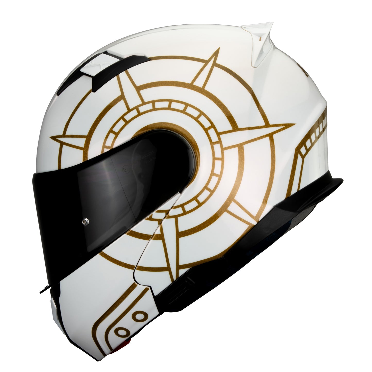 CASCO AMATISTA TONATIUH BLANCO / DORADO BRILLO L