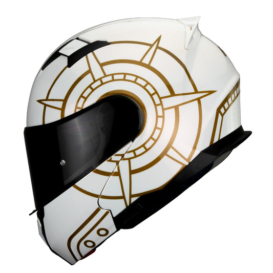 CASCO AMATISTA TONATIUH BLANCO / DORADO BRILLO L
