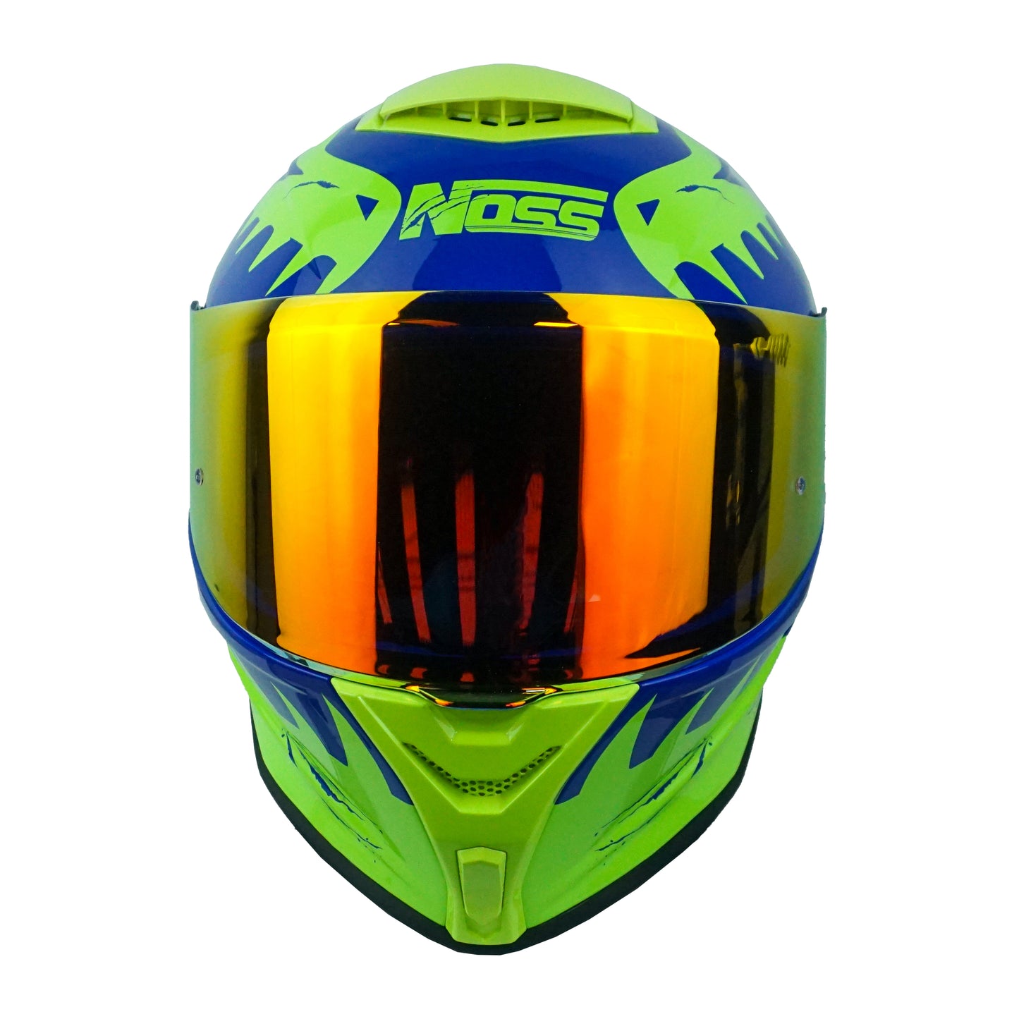 CASCO NOSS NS-801 CERRADO JURASSIC BIKE AZUL / VERDE M