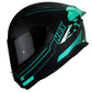 CASCO OBSIDIAN NEGRO / TURQUESA MATE HAX L
