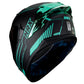 CASCO OBSIDIAN NEGRO / TURQUESA MATE HAX L