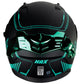 CASCO OBSIDIAN NEGRO / TURQUESA MATE HAX L