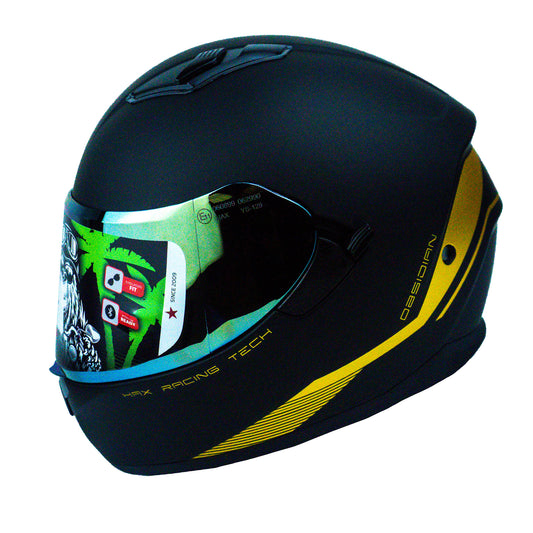 CASCO OBSIDIAN NEGRO / DORADO MATE XXL