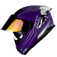 CASCO OBSIDIAN PURPURA / PLATA MATE HAX XL