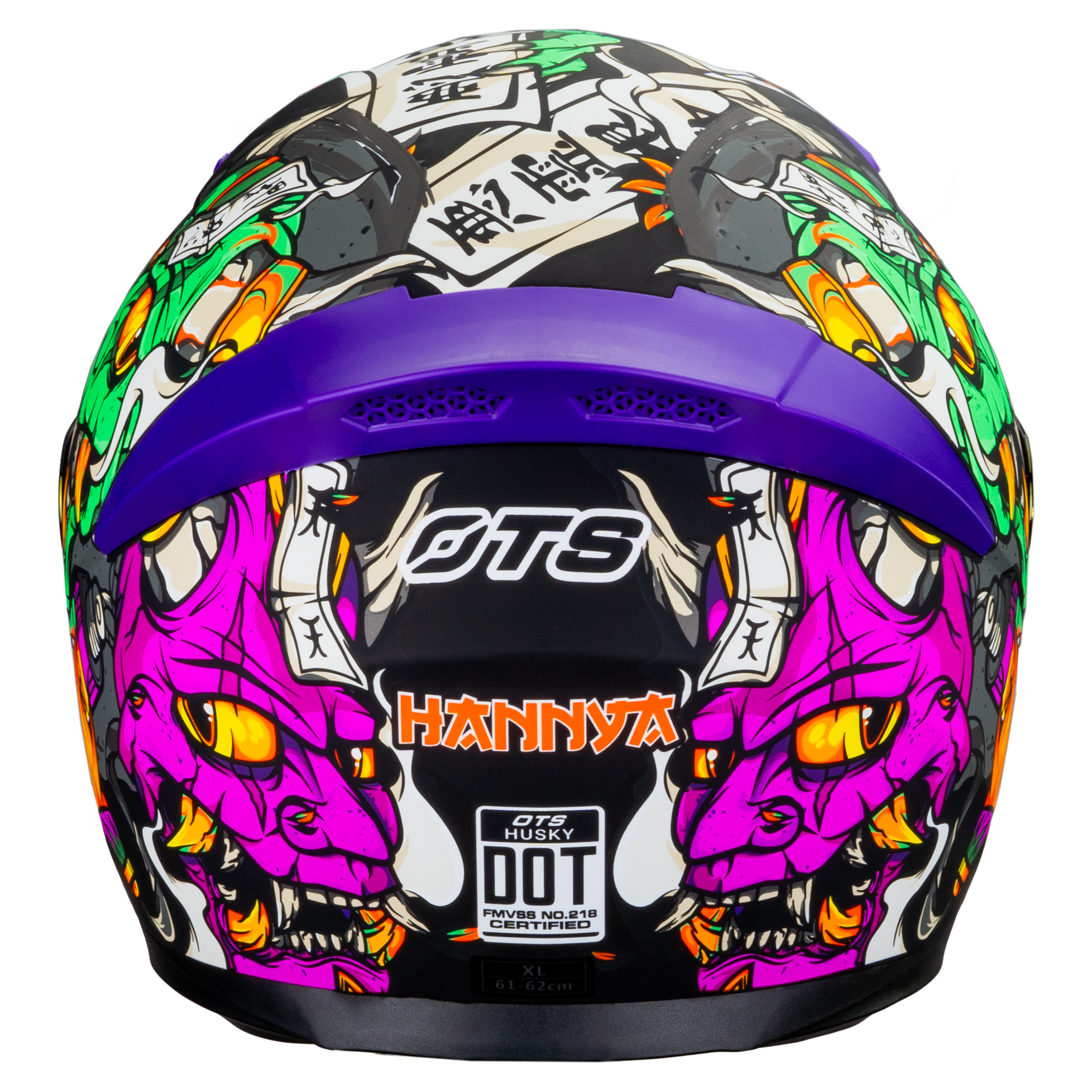 CASCO INTEGRAL OTS HUSKY HANNYA MATE NEGRO MORADO S