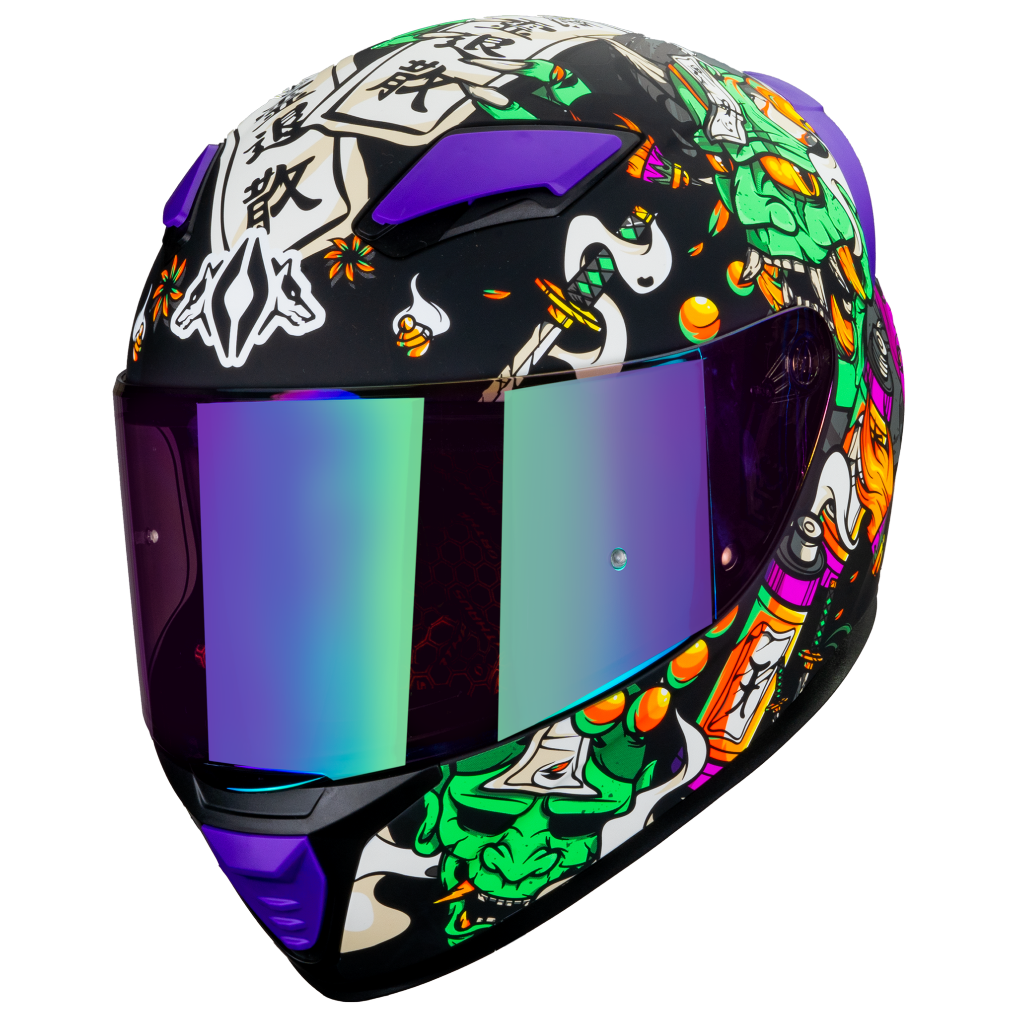 CASCO INTEGRAL OTS HUSKY HANNYA MATE NEGRO MORADO S