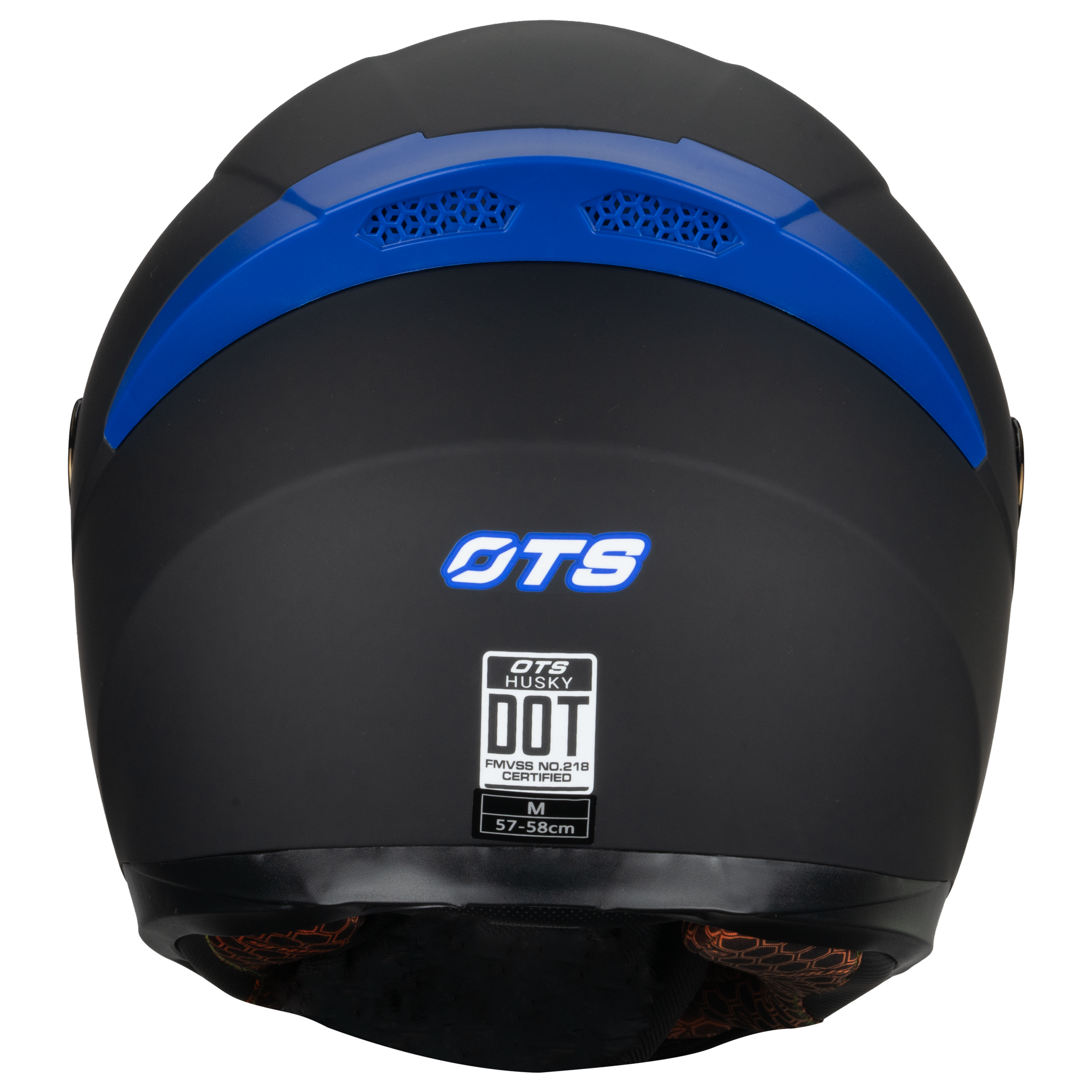 CASCO INTEGRAL OTS HUSKY SOLID MATTE BLACK BLUE M