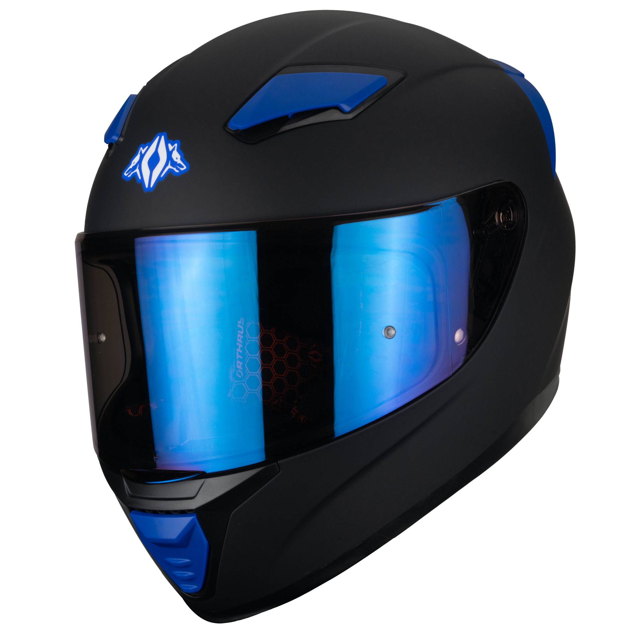 CASCO INTEGRAL OTS HUSKY SOLID MATTE BLACK BLUE M