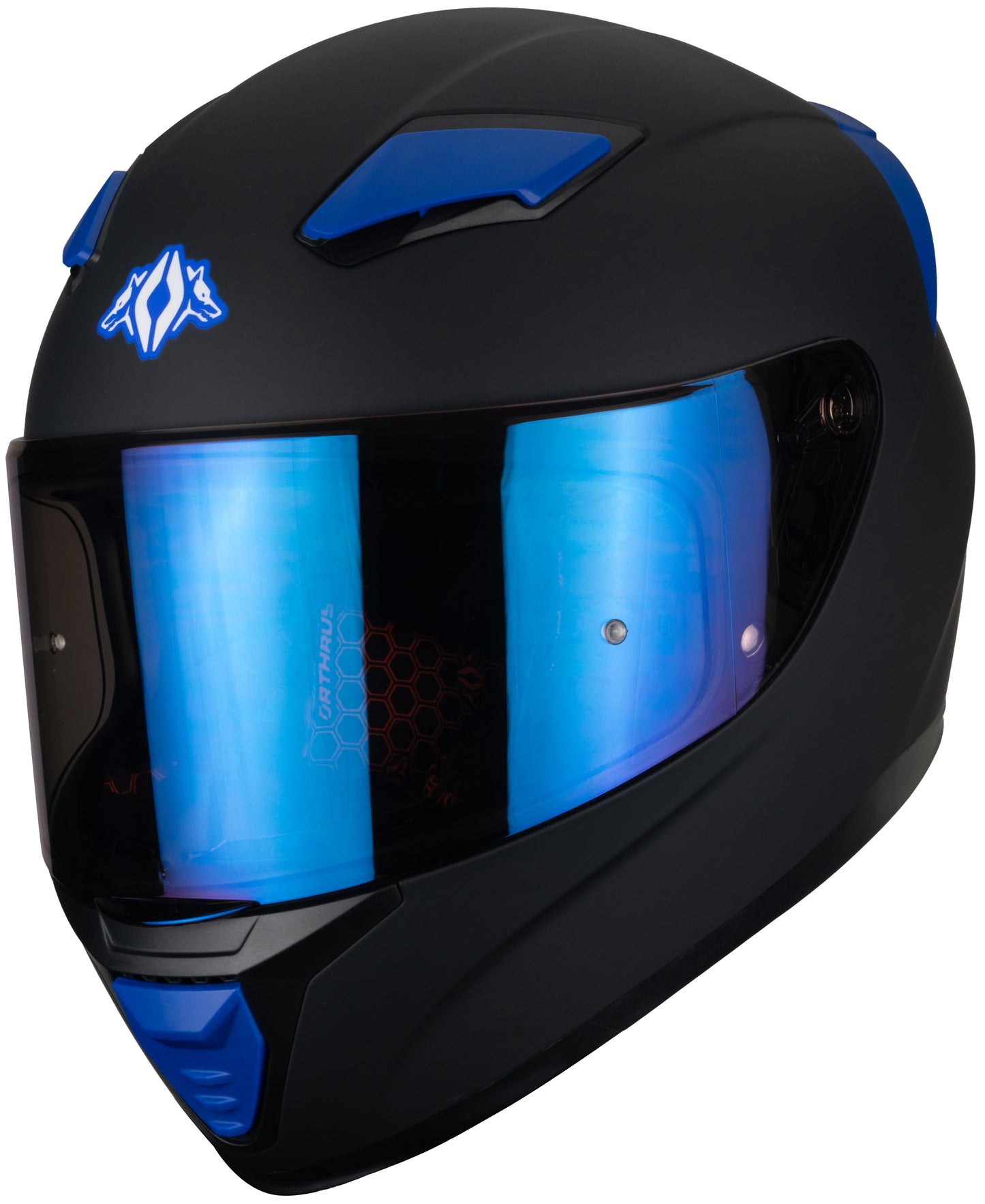 CASCO INTEGRAL OTS HUSKY SOLID MATTE BLACK BLUE M