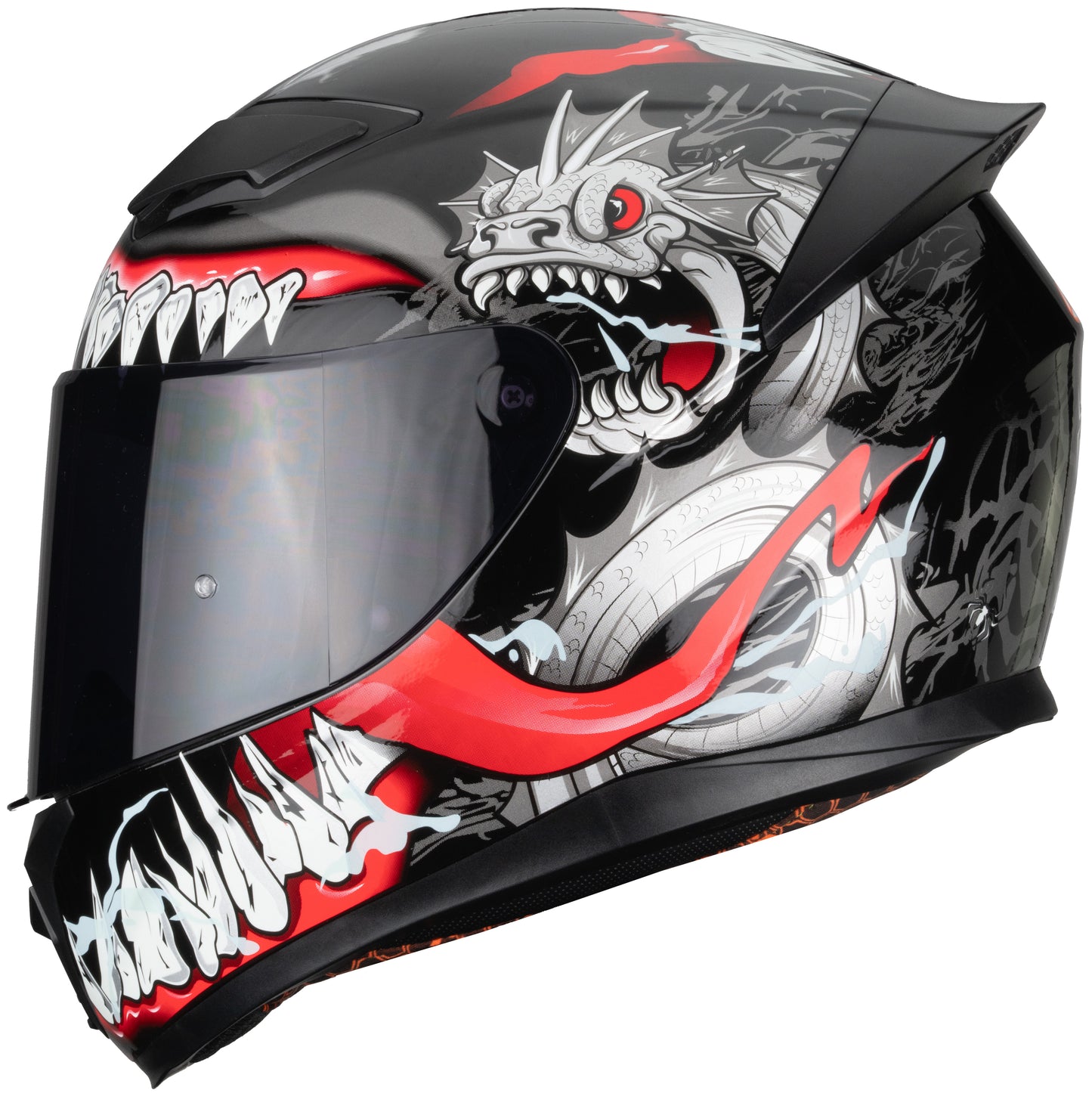 CASCO INTEGRAL OTS HUSKY MONSTER GLOSS BLACK SMOKE M